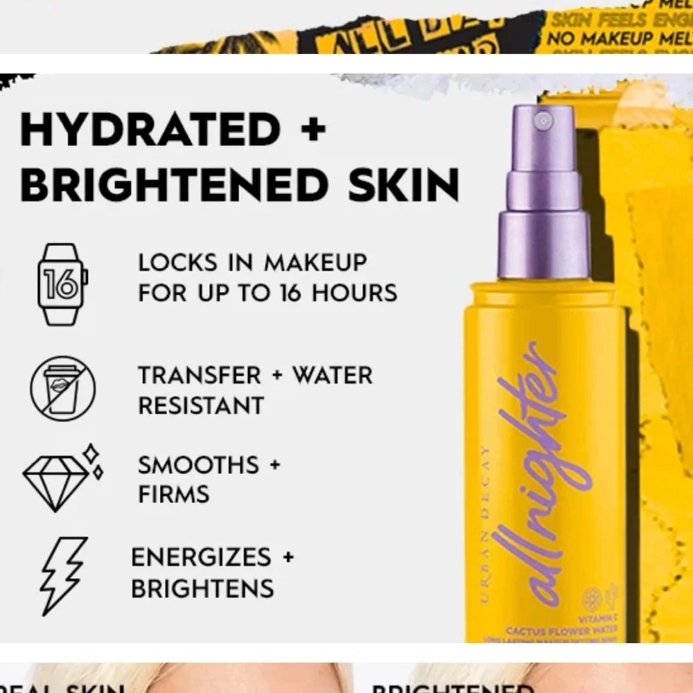 URBAN DECAY All Nighter Vitamin C Hydrating Setting Spray Full Size NIB Ret:$34